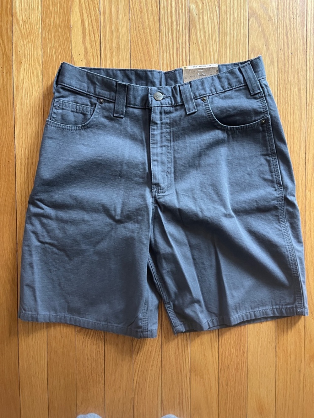 Carhartt Men's Gray Original Fit Ripstop Cell Phone Shorts, Size 31